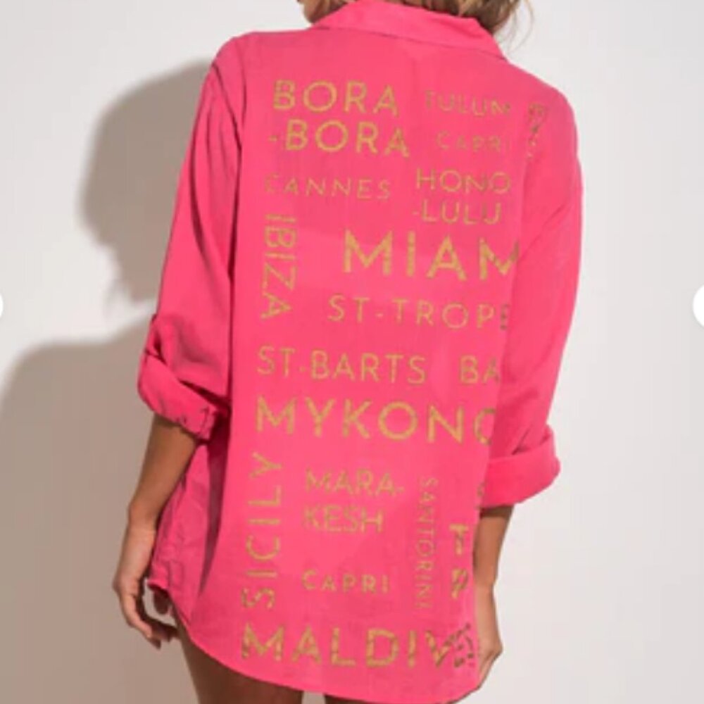 ELAN 100% Soft Cotton Linen VISTA BUTTON DOWN